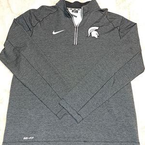 Women's Nike Dri-Fit quarter zip tee, Michigan State Spartans (Womens Large)